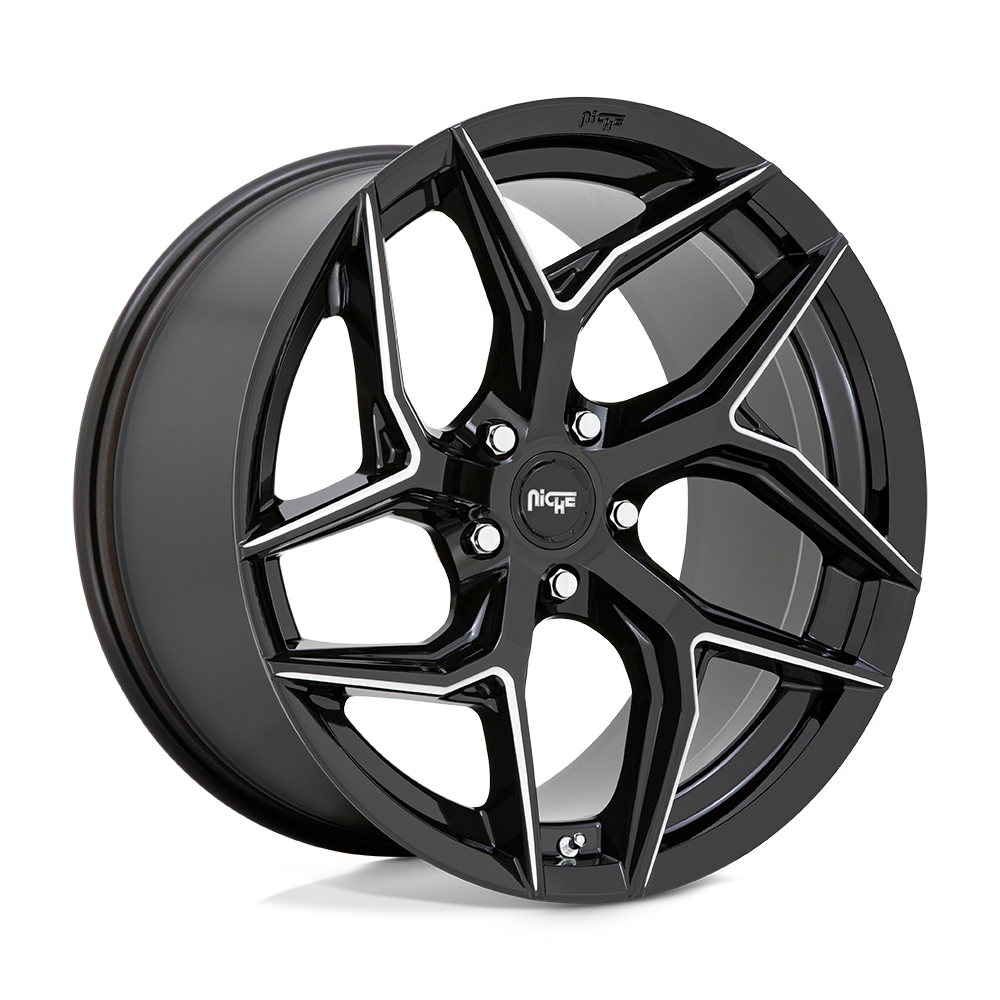 Niche 1PC M266 TORSION GLOSS BLACK MILLED 20X10.5 5x120 et35 72.56