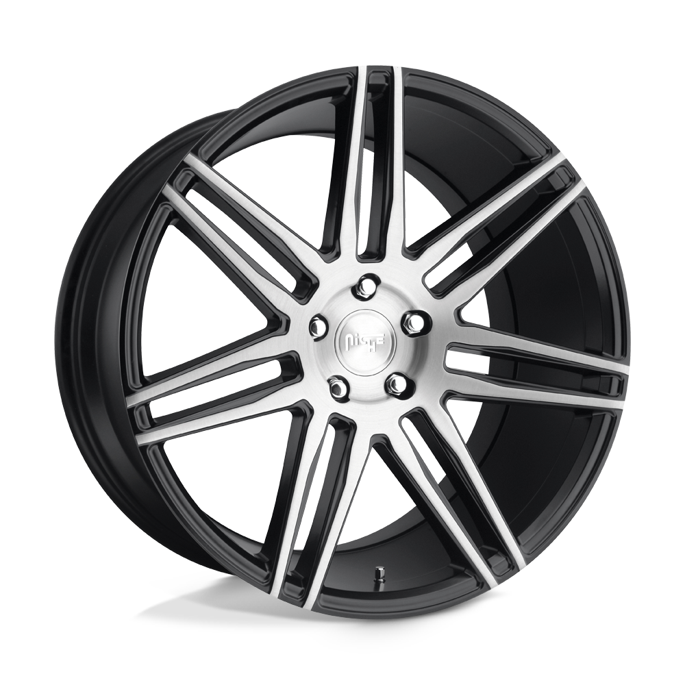 Niche 1PC M178 TRENTO GLOSS BLACK BRUSHED 20X10.5 5x112 et42 66.56