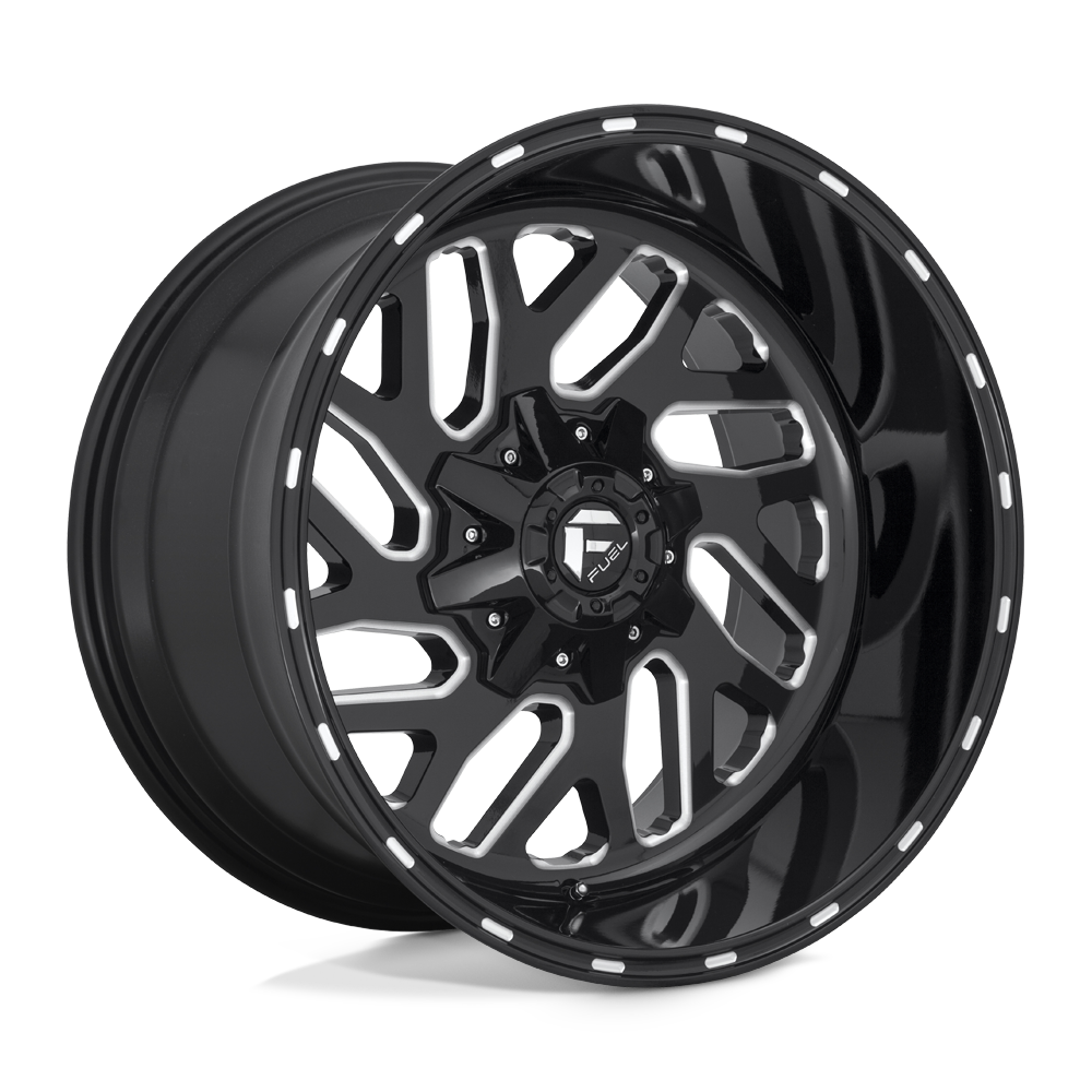 Fuel 1PC D581 TRITON GLOSS BLACK MILLED 22X12 5x139.7/5x150 et-43 110.1