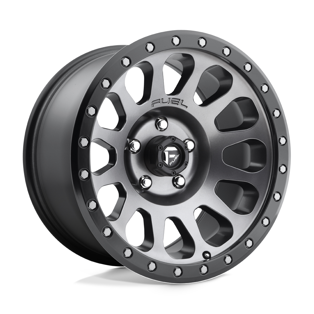 Fuel 1PC D601 VECTOR MATTE GUN METAL BLACK BEAD RING 18X9 8x165.1 et1 125.1