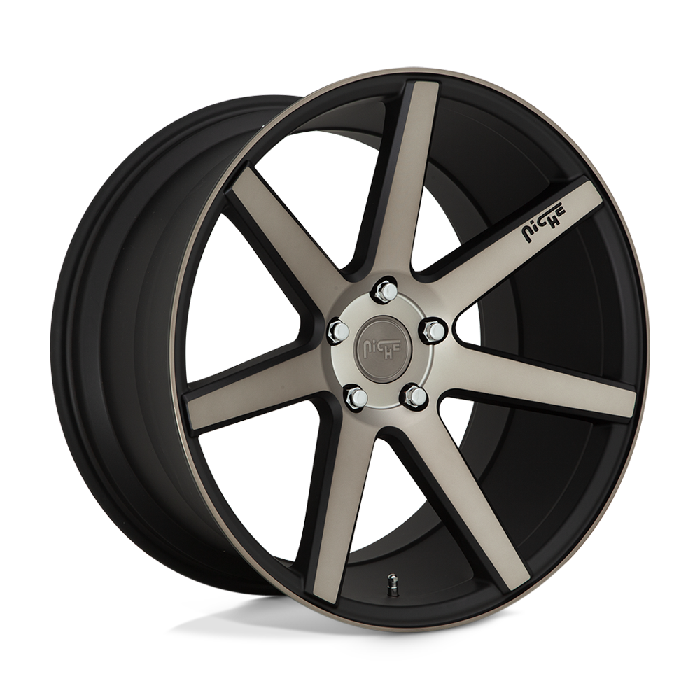 Niche 1PC M150 VERONA MATTE BLACK MACHINED 18X8 5x114.3 et40 72.56