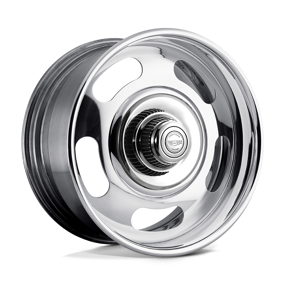 American Racing Vintage VN327 RALLY TWO-PIECE CHROME CENTER W/ POLISHED RIM 17X7 BLANK etXX 78.1