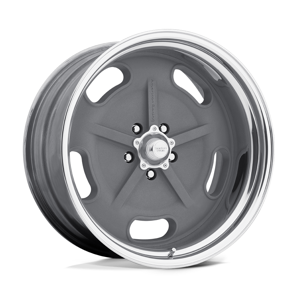 American Racing Vintage VN470 SALT FLAT MAG GRAY W/ CENTER POLISHED BARREL 17X8 5x114.3 et19 83.06