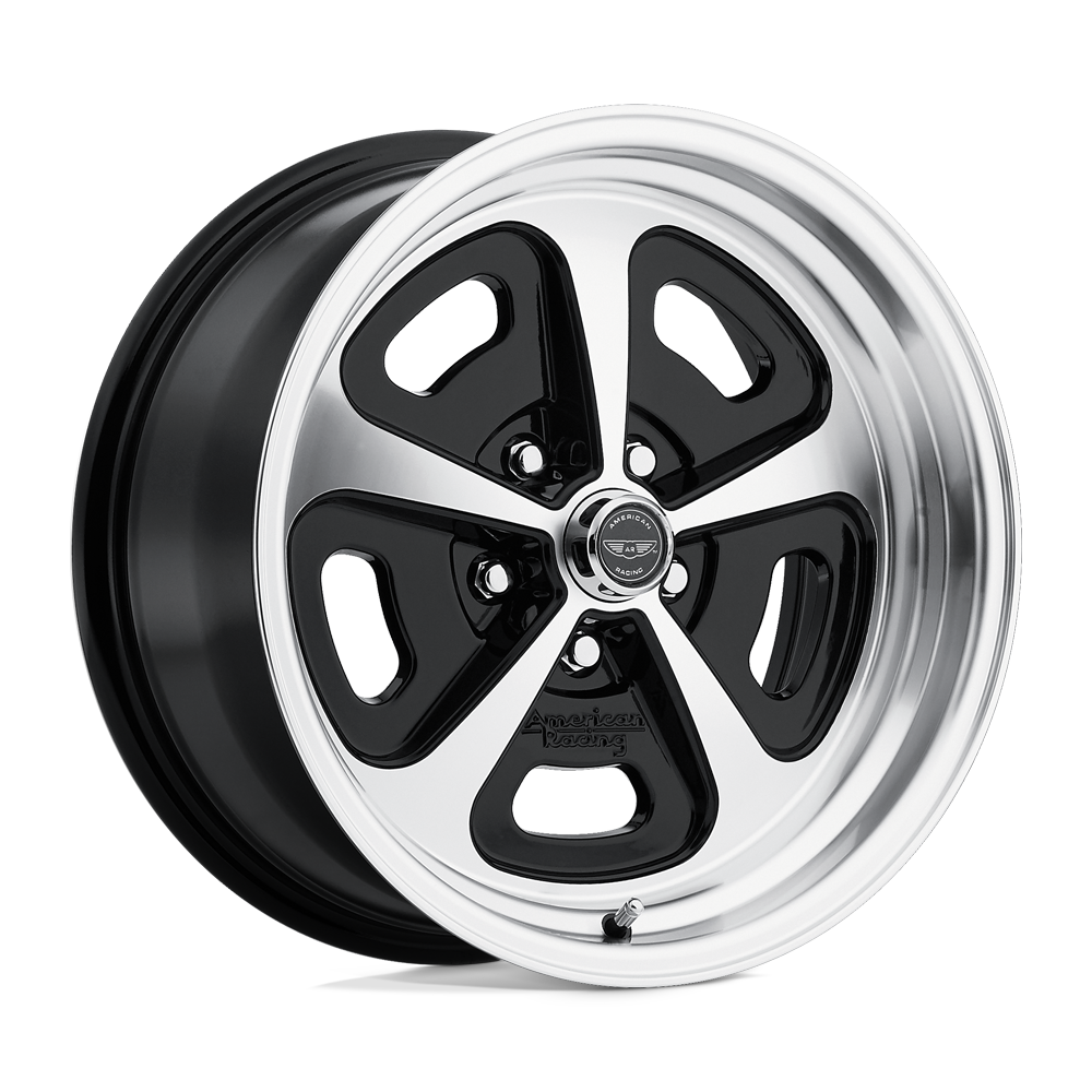 American Racing Vintage VN501 500 MONO CAST GLOSS BLACK MACHINED 17X9 5x120.65 et12 72.56