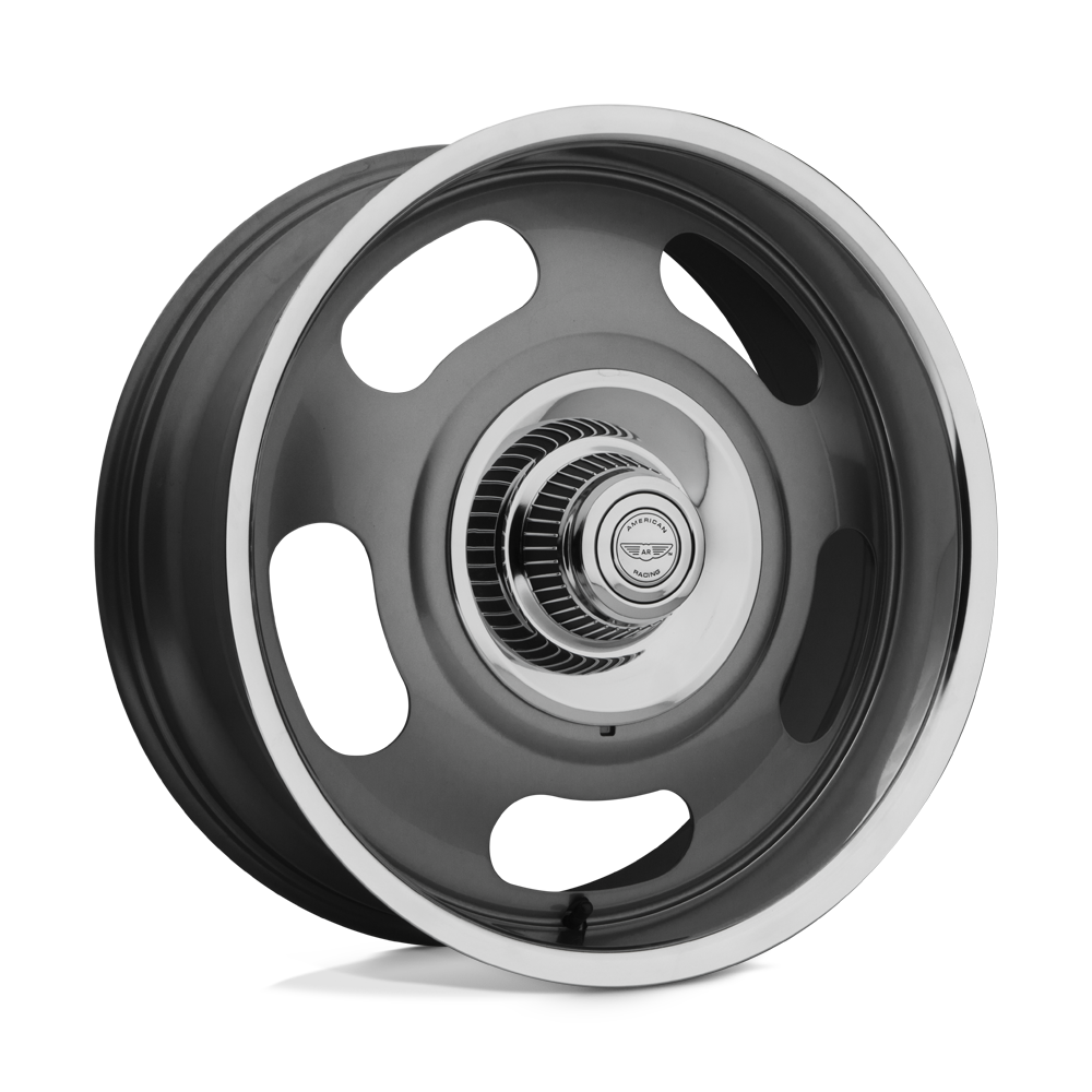 American Racing Vintage VN506 MAG GRAY CENTER W/ POLISHED LIP 17X9 5x120.65/5x127 et0 78.1