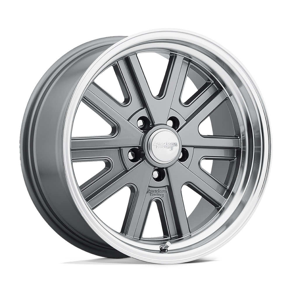 American Racing Vintage VN527 427 MONO CAST MAG GRAY MACHINED LIP 15X7 5x120.65 et-16 76.5