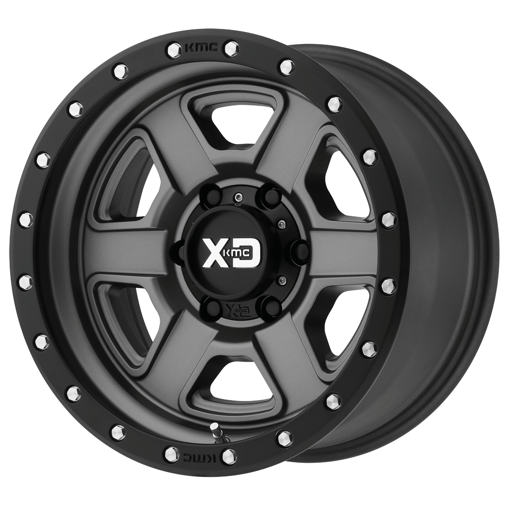 XD XD133 FUSION OFF-ROAD SATIN GRAY W/ S-BLK LIP 17X9 6x139.7 et-12 106.1
