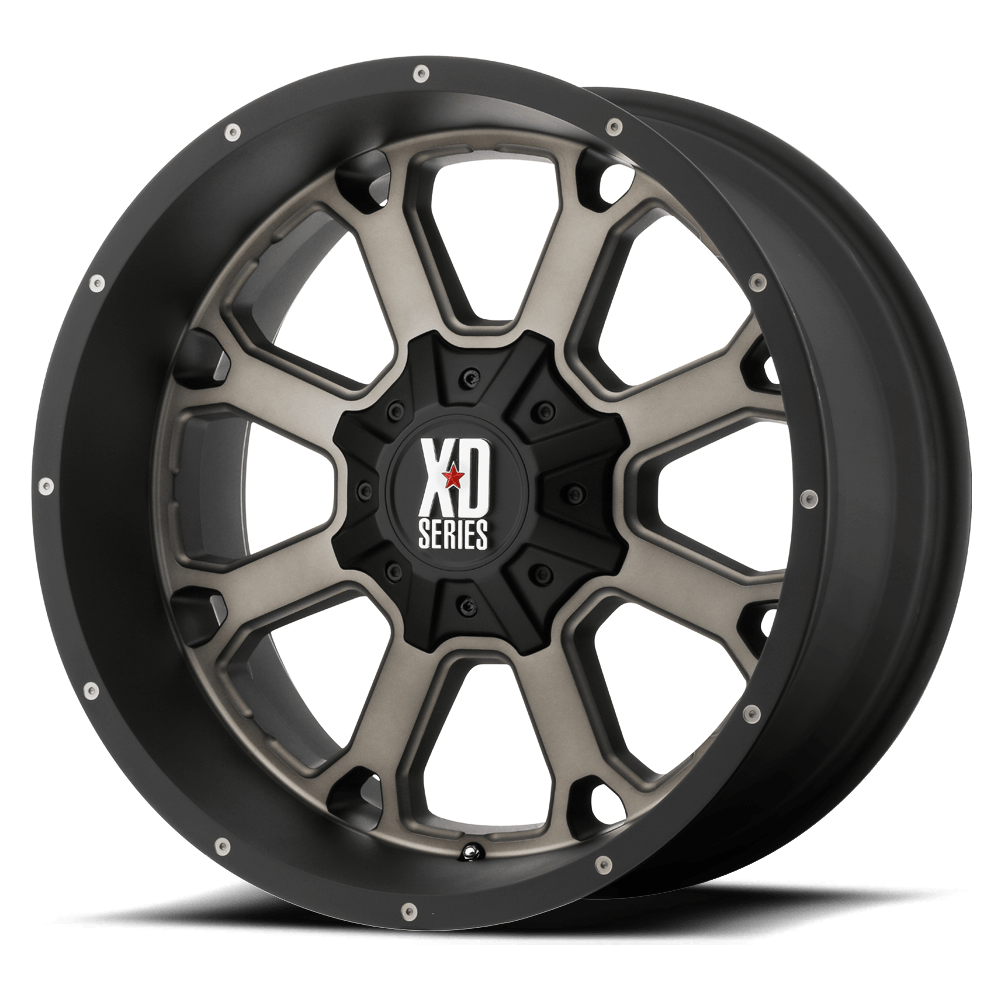 XD XD825 BUCK 25 MATTE BLACK W/ DARK TINT 20X12 5x139.7/5x150 et-44 110.1