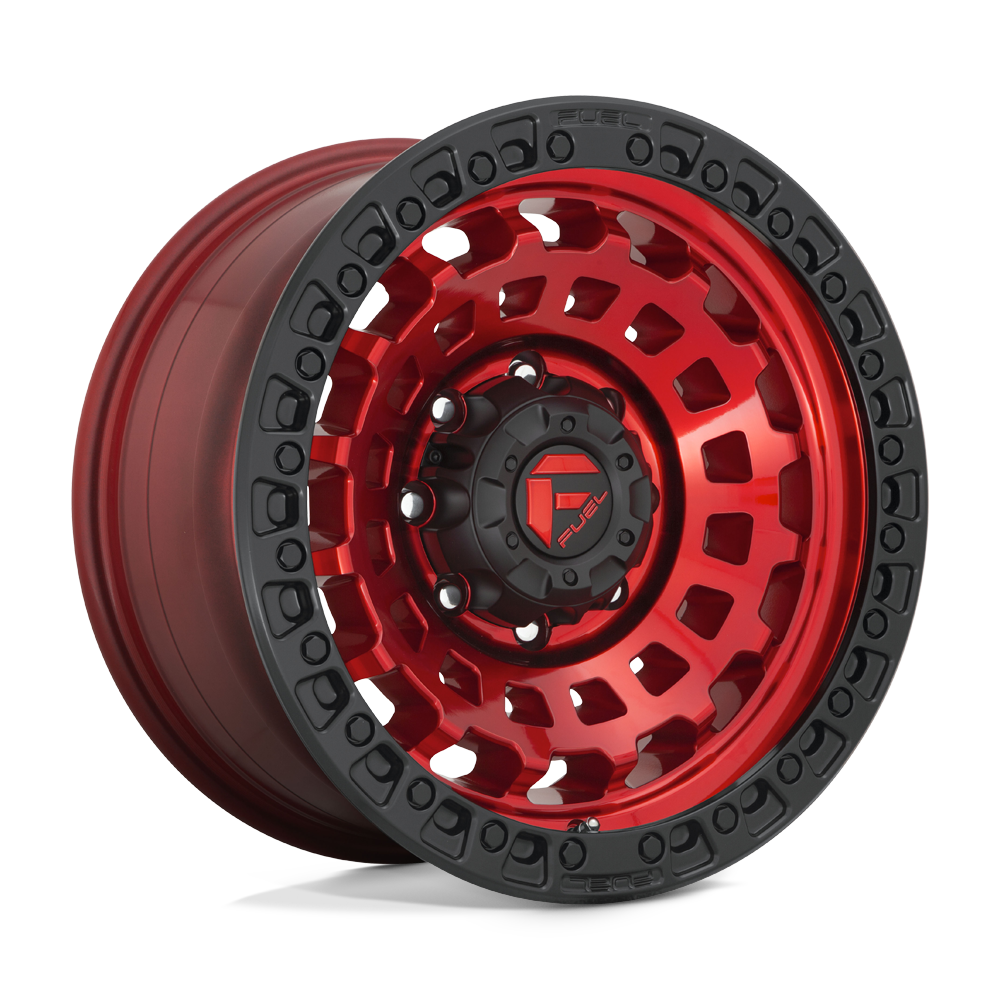Fuel 1PC D632 ZEPHYR CANDY RED BLACK BEAD RING 18X9 5x127 et-12 71.5
