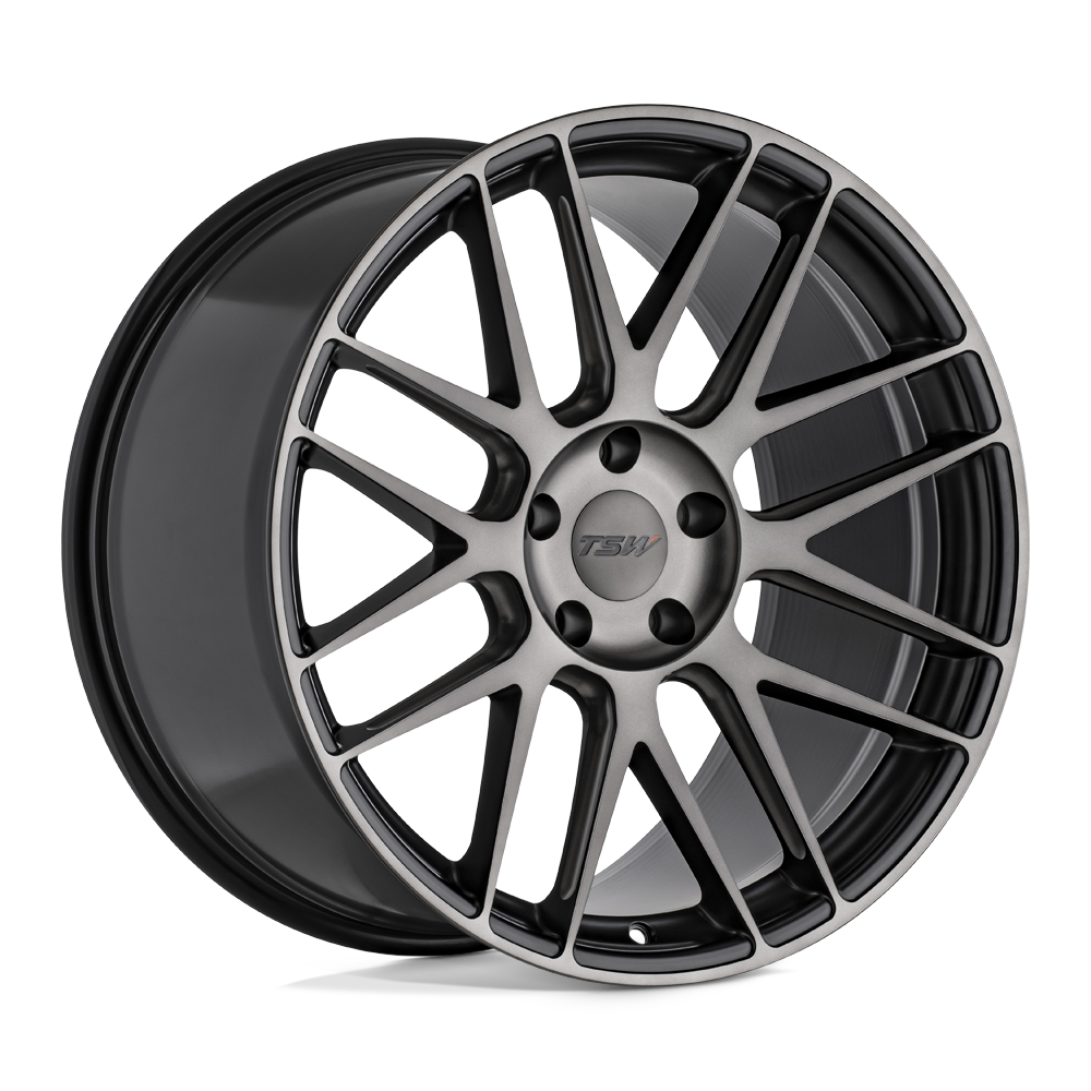 TSW NORD SEMI GLOSS BLACK MILLED-MACHINED DARK TINT FACE 20X10.5 5x114.3 et42 76.1