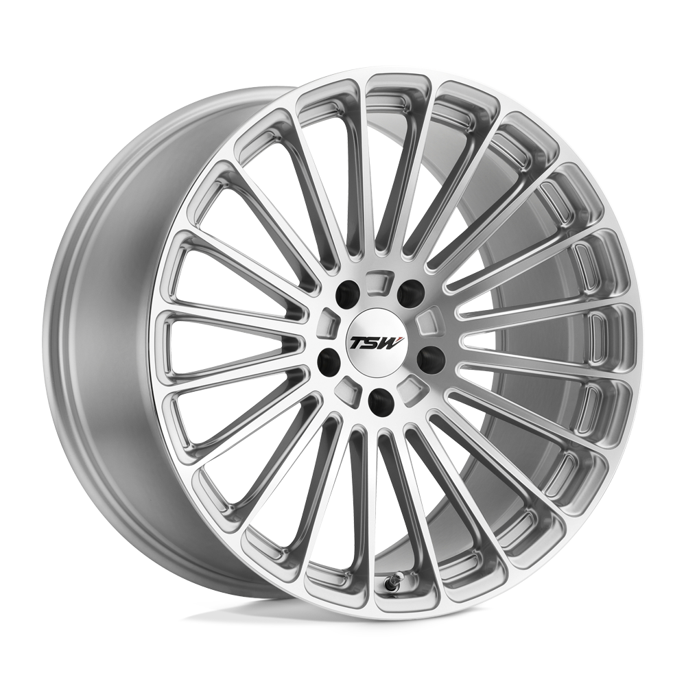 TSW TURBINA TITANIUM SILVER W/ MIRROR CUT FACE 18X10 5x120 et25 76.1