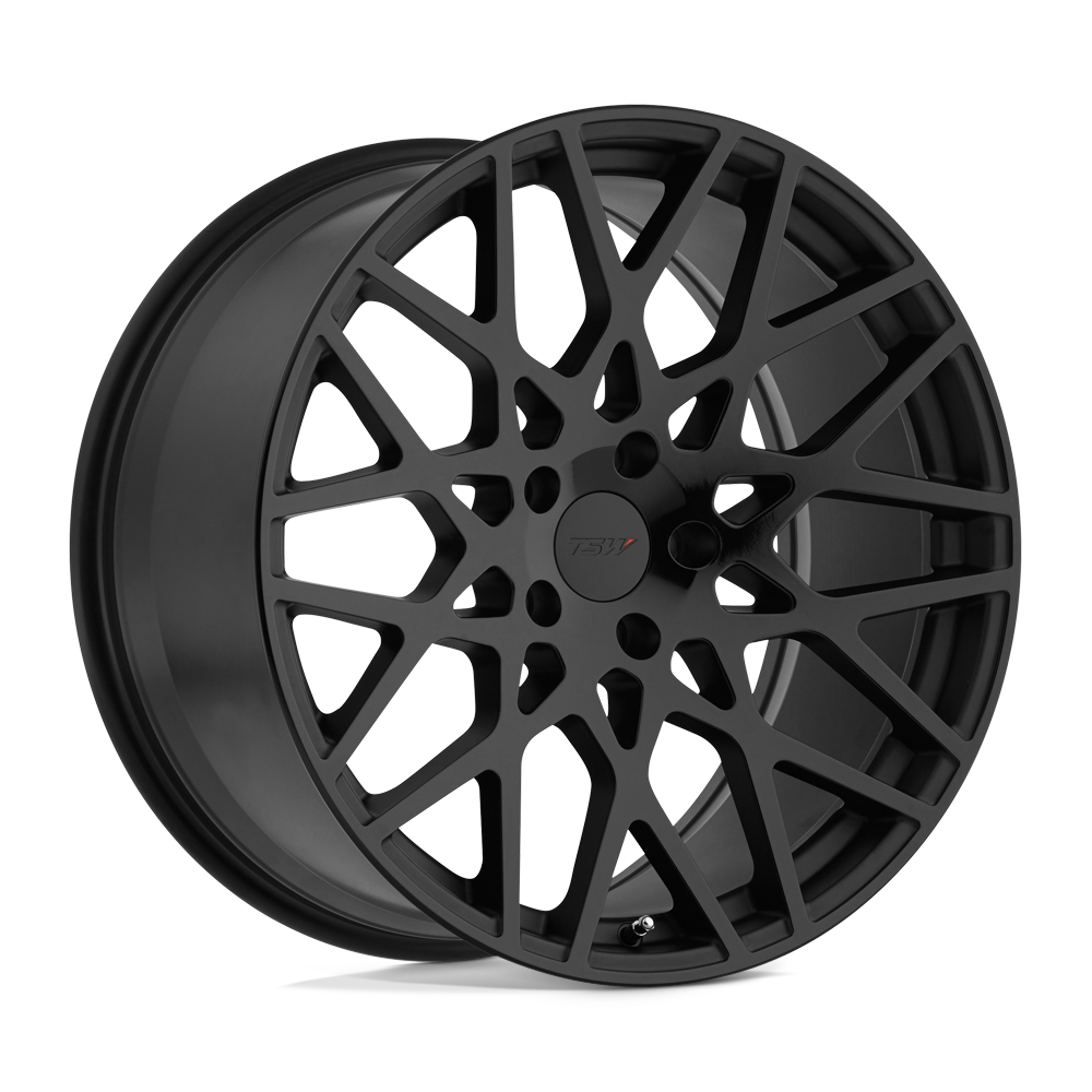 TSW VALE DOUBLE BLACK - MATTE BLACK W/ GLOSS BLACK FACE 20X10 5x114.3 et25 76.1