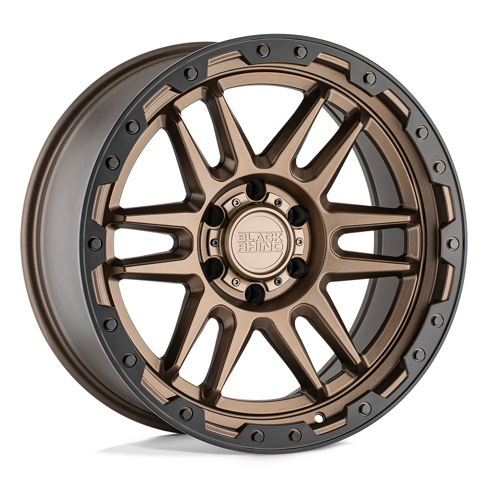 Black Rhino APACHE MATTE BRONZE W/ BLACK RING & BLACK BOLTS 20X9 5x127 et-18 71.5