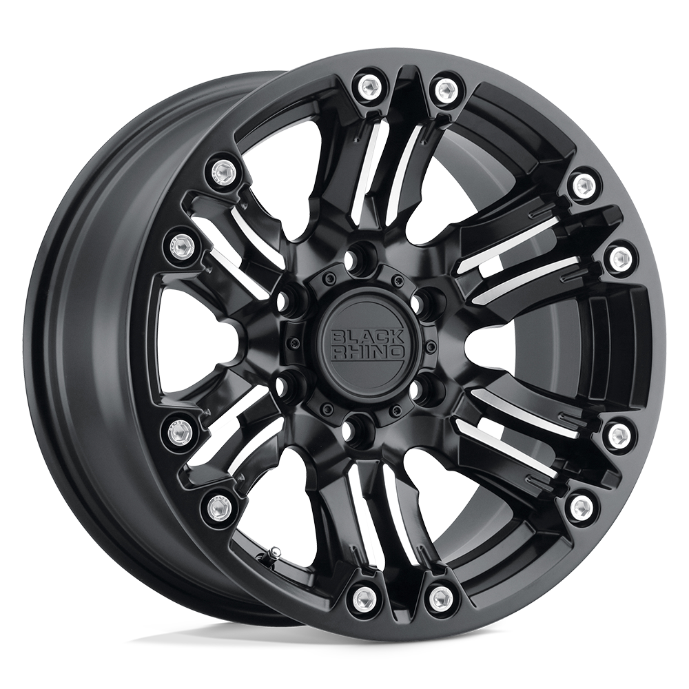 Black Rhino ASAGAI MATTE BLACK & MACHINED W/ STAINLESS BOLTS 20X9.5 5x139.7 et2 78.1