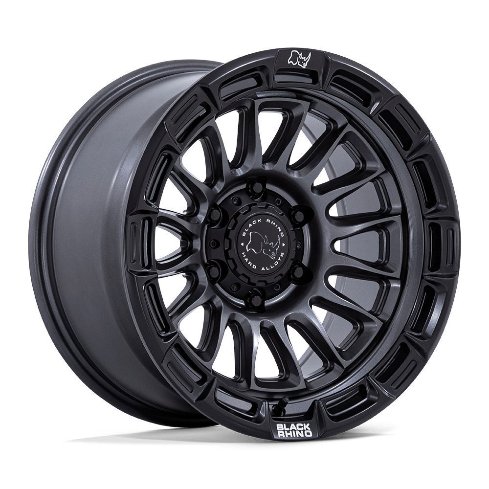 Black Rhino BR025 RIVAL MATTE GUNMETAL W/ MATTE BLACK LIP 17X8.5 5x127 et25 71.5