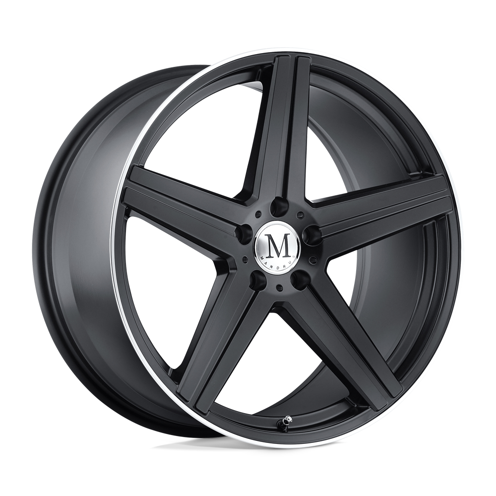 Mandrus ESTRELLA MATTE BLACK W/ MACHINED LIP 18X9.5 5x112 et50 66.56