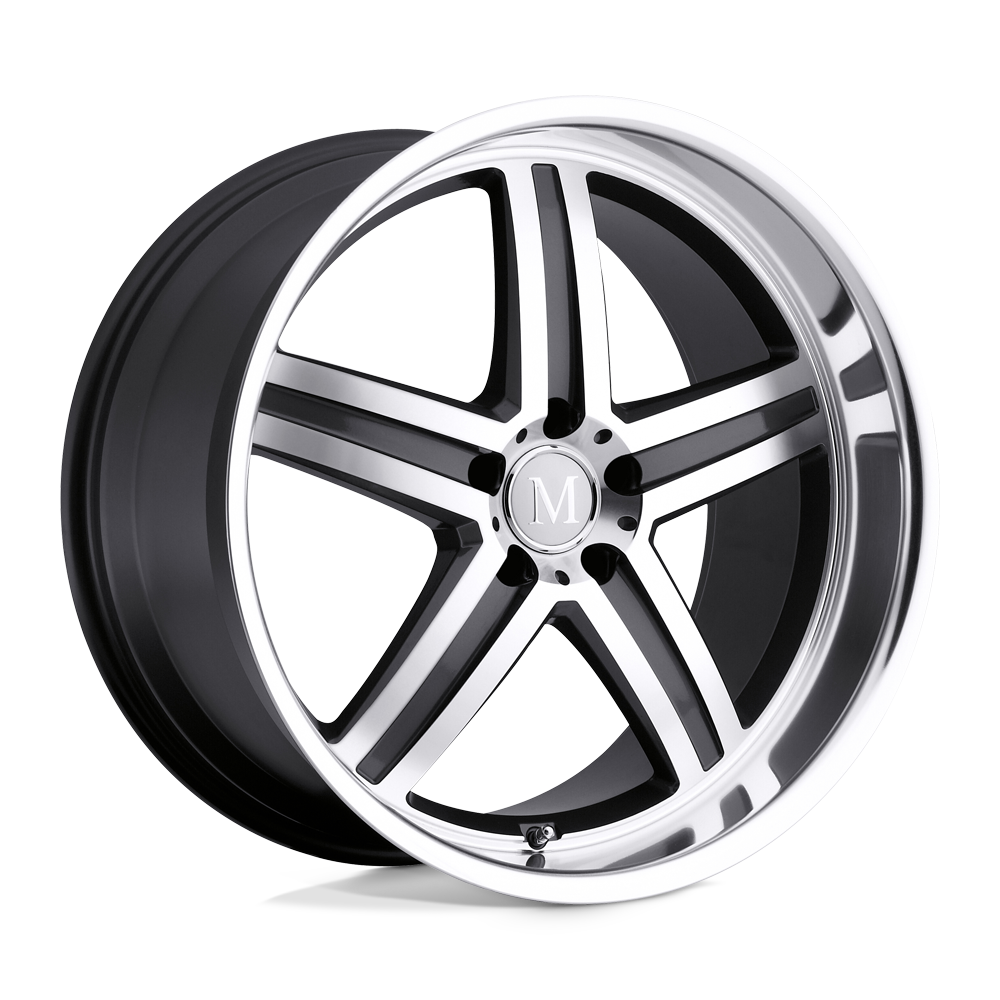 Mandrus MANNHEIM GUNMETAL W/ MIRROR CUT FACE & LIP 20X8.5 5x112 et25 66.56