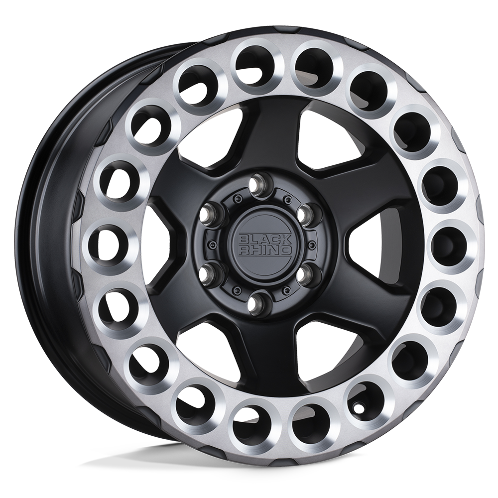 Black Rhino ODESSA MATTE BLACK W/ MACHINED TINT LIP & MILLED RINGS 18X9.5 6x139.7 et-18 112.1