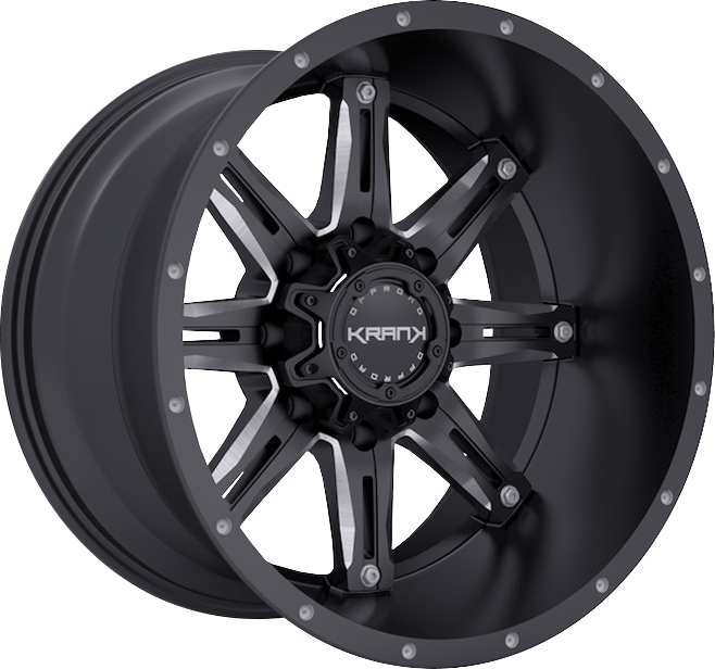 Krank Offroad Shaft Gloss Black Milled 20x12 6x135/6x139.7 et-44 108