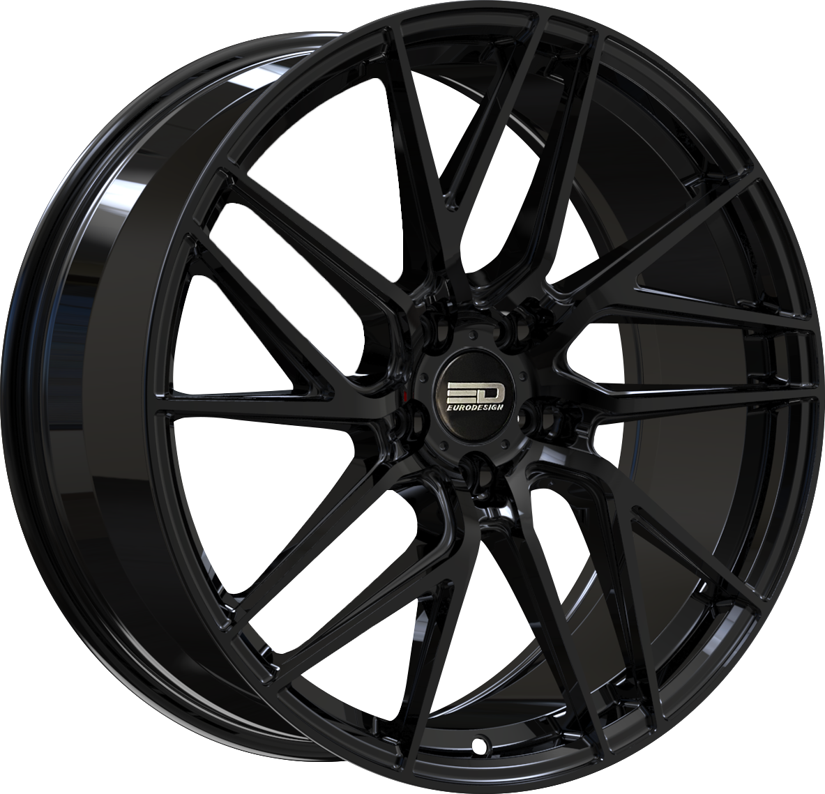 Euro Design Tech Gloss Black 18x8 5x114.3 et35 67.1