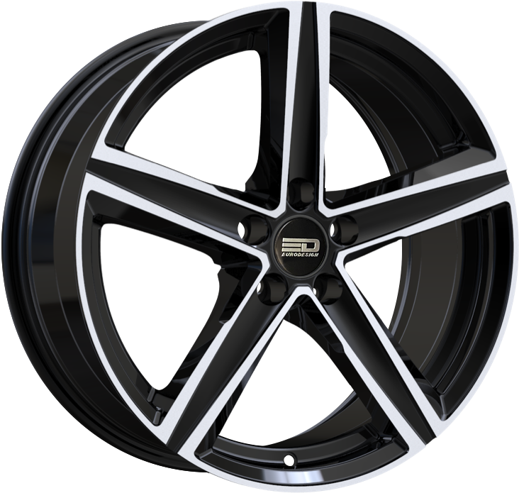 Euro Design (EFS) Spa - EFS Gloss Black Polished 19x8.5 5x100/5x105/5x110/5x112/5x115/5x118/5x108/5x114.3/5x98 et42 72.6