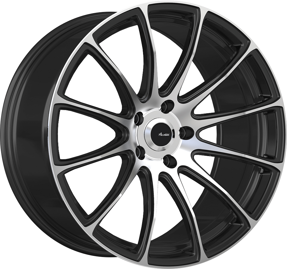Advanti Svelto Matte Black w/ Machined Face 19x8.5 5x114.3 et30 73.1