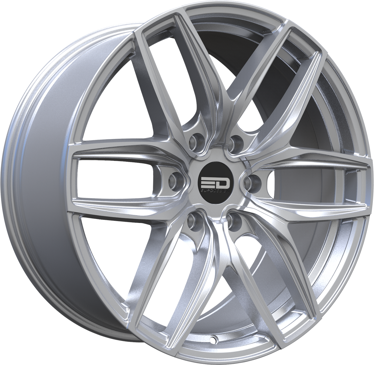 Euro Design Forza 6 Silver Milled 20x9 6x120 et35 66.9