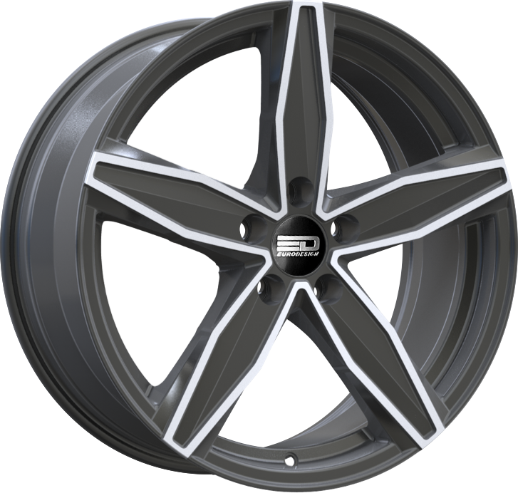 Euro Design Berlin Gunmetal Polished 17x7.5 5x114.3 et40 64.1