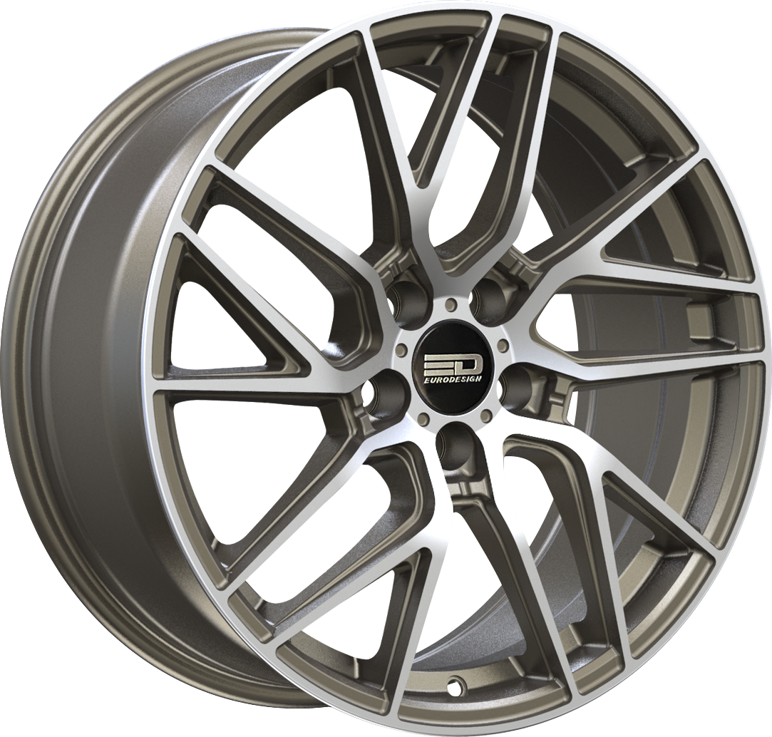 Euro Design Tech Matte Bronze Machined 19x8.5 5x120 et35 72.6