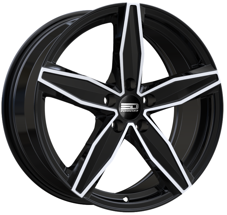 Euro Design Berlin Gloss Black Polished 18x8 5x108 et42 63.4