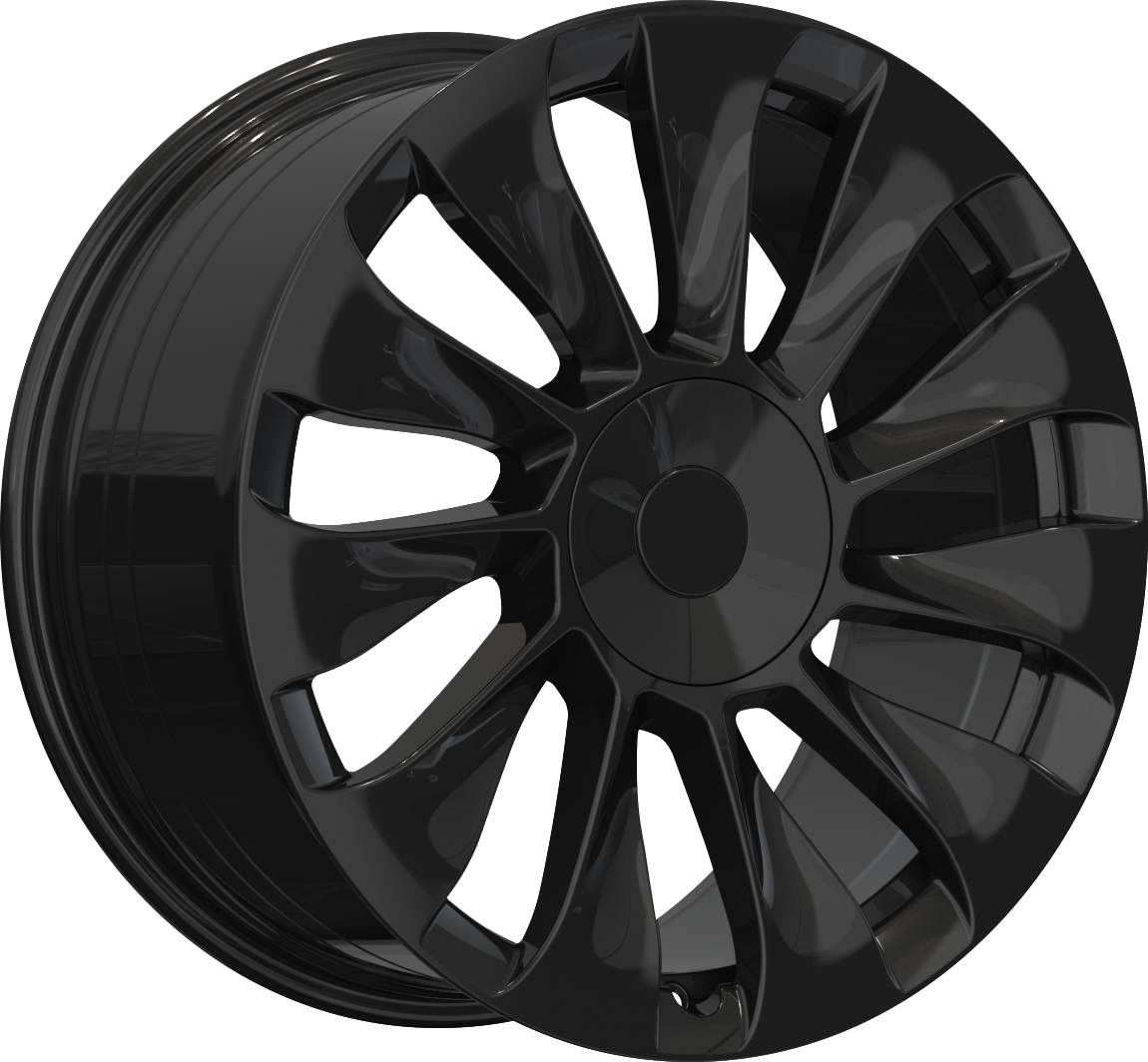 YKW Replicas TS2 Gloss Black 19x9.5 5x114.3 et35 64.1