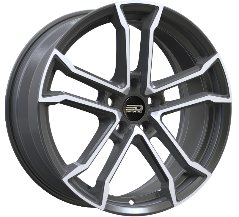 Euro Design Monaco Gunmetal Polished 20x8.5 5x112 et35 66.5