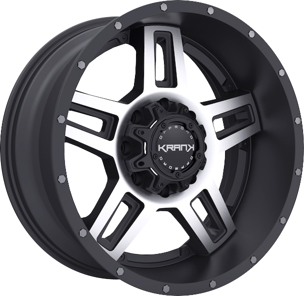 Krank Offroad Hammer Gloss Black w/ Machined Face 18x9 6x135/6x139.7 et18 108