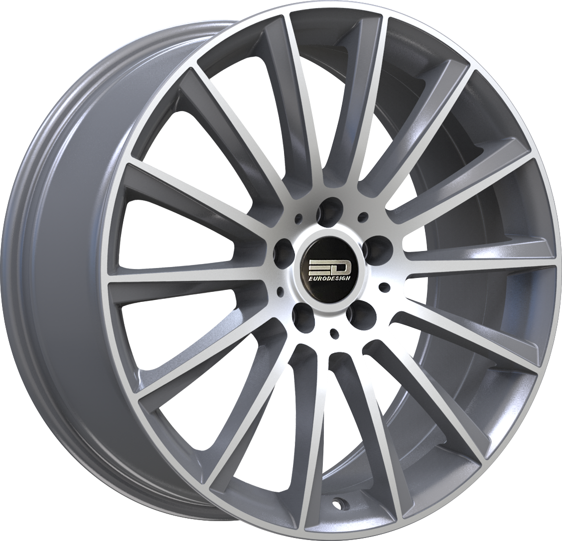 Euro Design Sacco Gunmetal Machined 19x8.5 5x112 et32 66.6