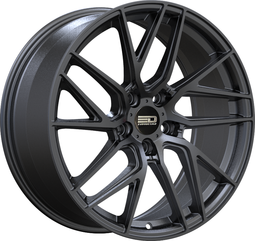 Euro Design Tech Matte Black 19x8.5 5x108 et40 67.1