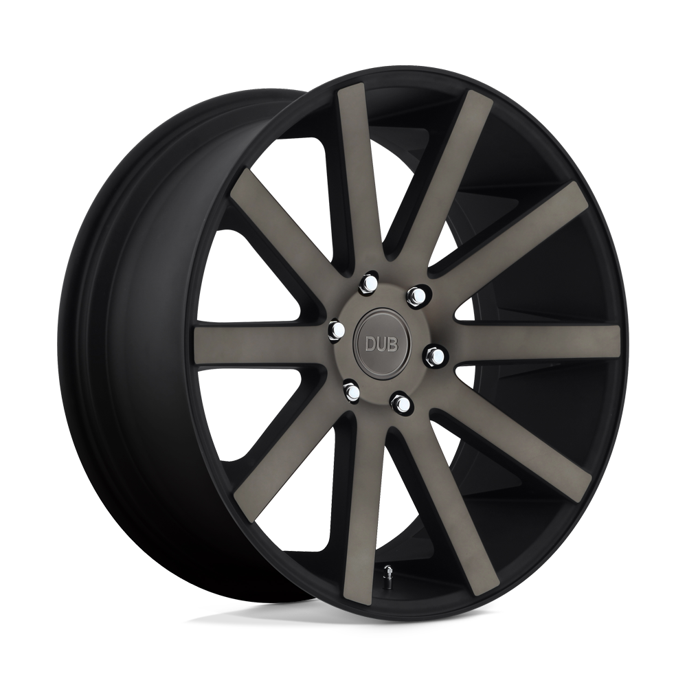 DUB 1PC S121 SHOT CALLA MATTE BLACK DOUBLE DARK TINT 22X9 5x114.3 et38 72.56