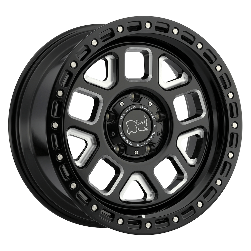 Black Rhino ALPINE GLOSS BLACK W/ MILLED SPOKES 20X9.5 6x139.7 et12 112.1