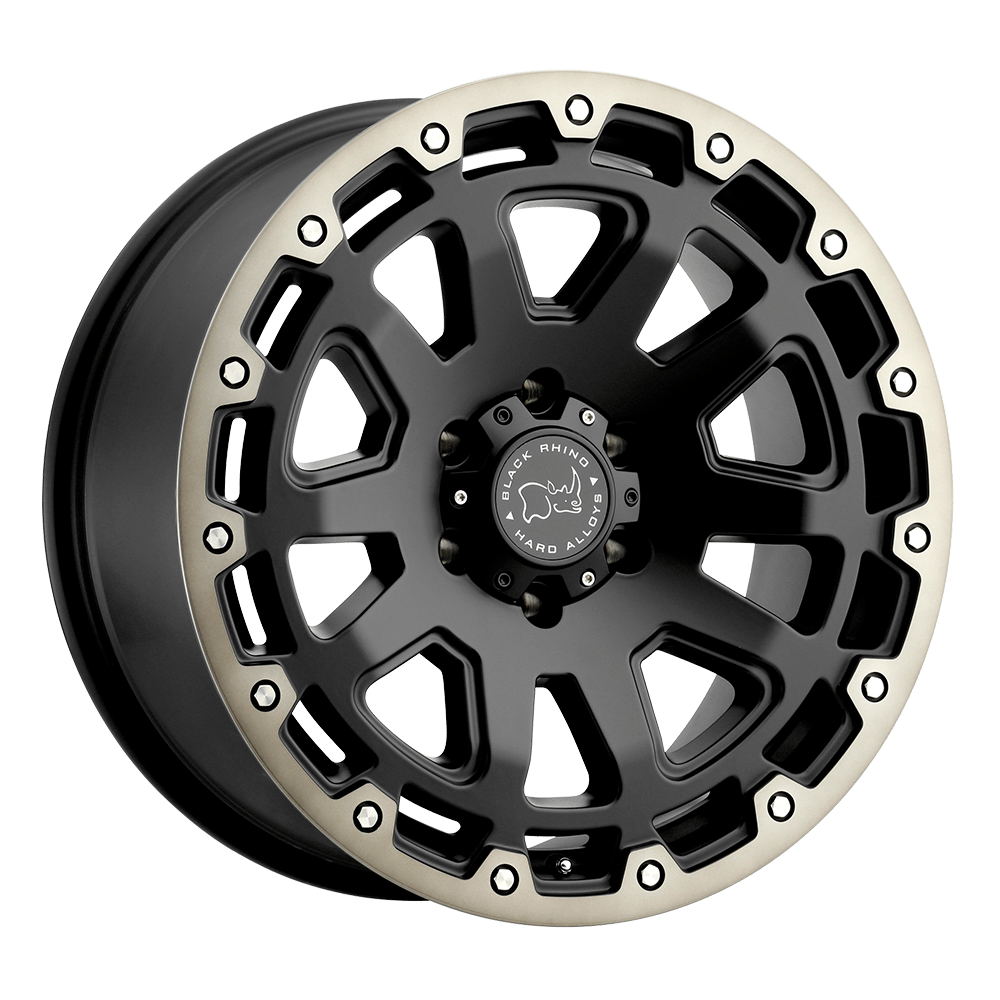 Black Rhino RAZORBACK MATTE BLACK W/ MACHINED DARK TINT LIP 20X12 6x139.7 et-44 112.1