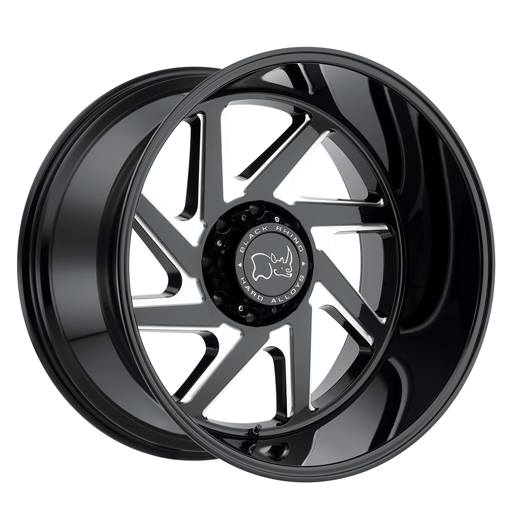 Black Rhino SWERVE GLOSS BLACK W/ DOUBLE MILLED SPOKES 20X12 5x127 et-44 71.5