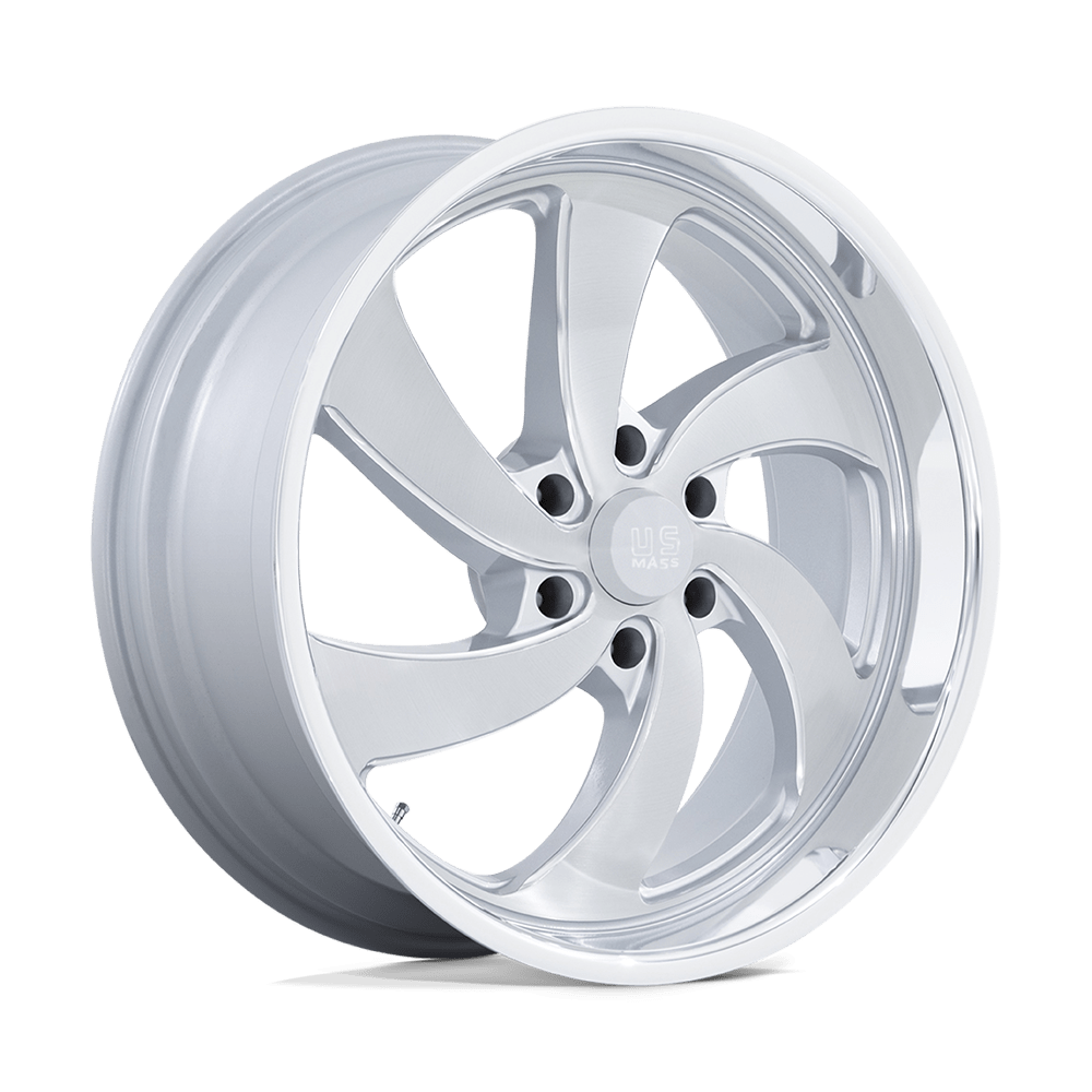 US Mag 1PC U134 DESPERADO SILVER BRUSHED FACE MILLED DIAMOND CUT LIP 22X10 6x135 et25 87.1