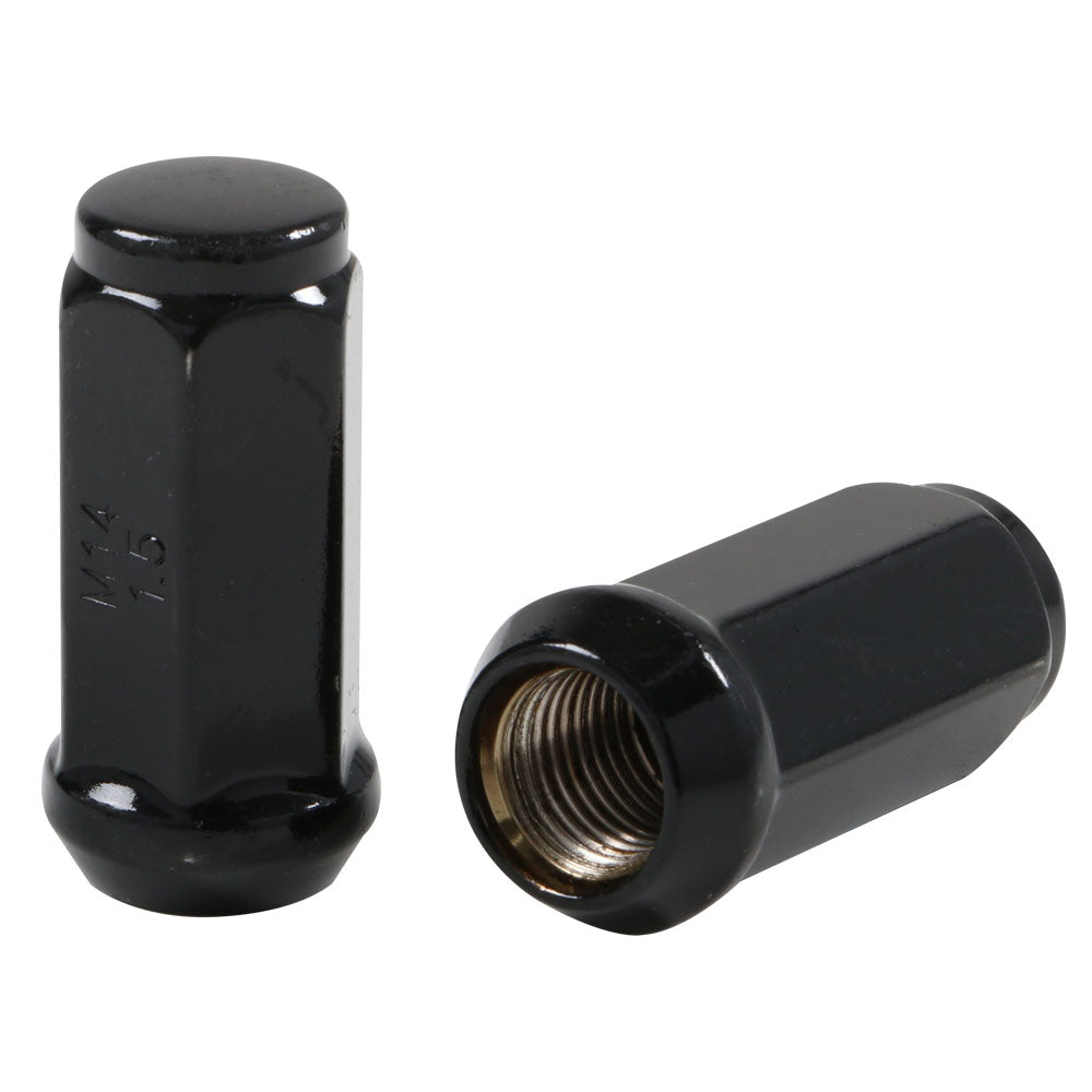 Acorn XL Black Nut 1PC 60° Bulge-14x1.50mm-19mm Hex