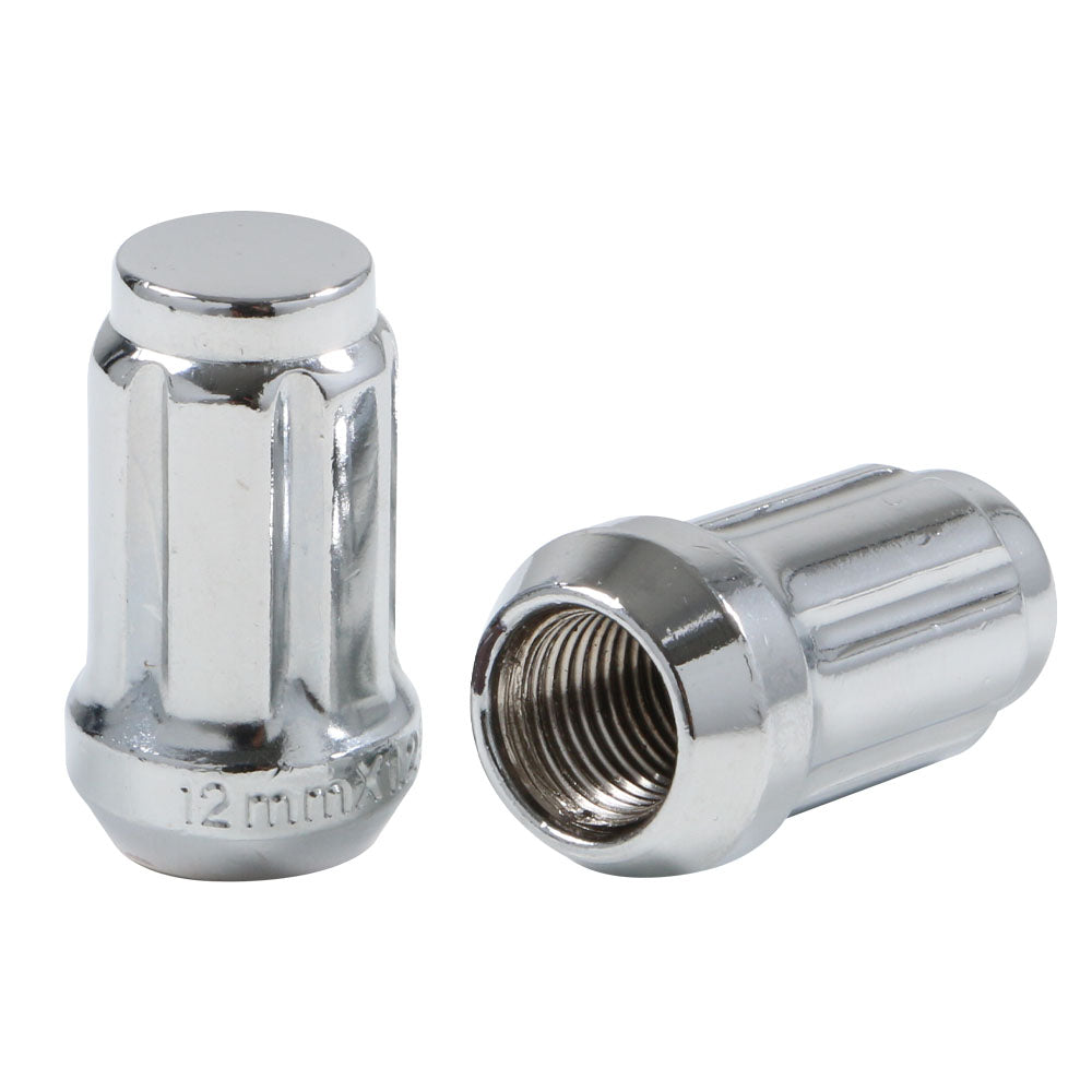 6 Spline Chrome Nut 1PC 60° Seat-12x1.25mm-17/19/21mm Hex