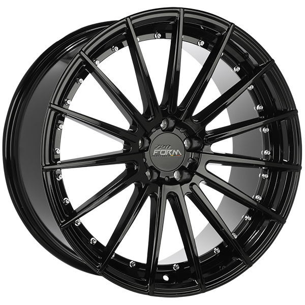 720 Form RF3-V Gloss Black - Chrome Inserts 20x10.5 5x112 et35 66.6