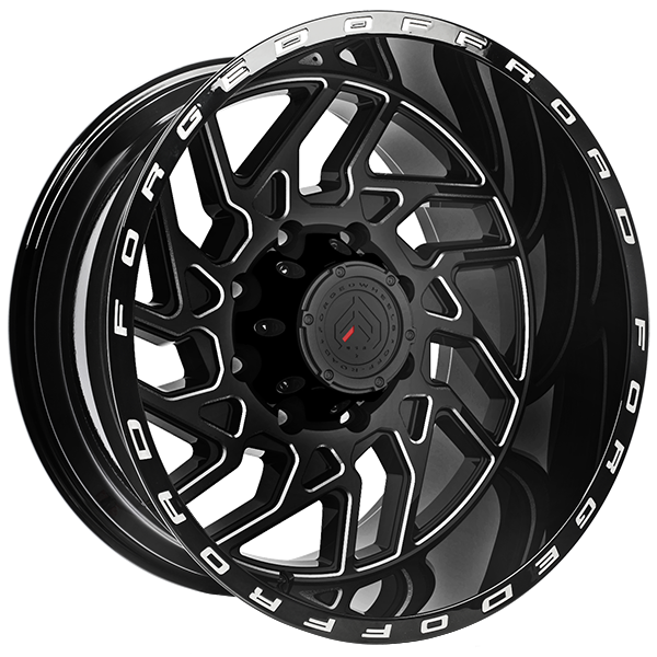 Forged Wheels XR103 Gloss Black - Milled Edge 20x12.0 5x127/5x139.7 et-44 77.8