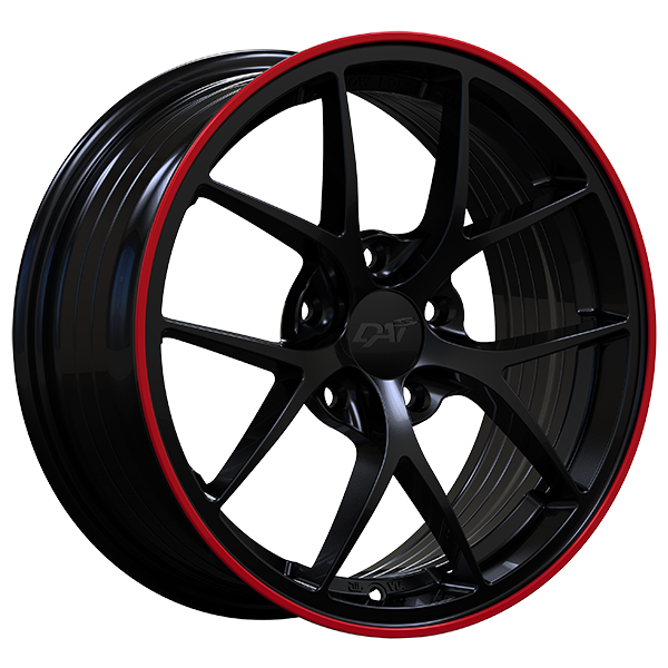 DAI Wheels SKY Gloss Black - Red Line 18x8.0 5x114.3 et40 73.1