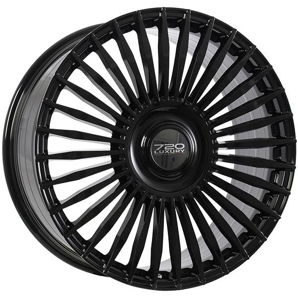 720 Luxury INFINITY Gloss Black 22x9.5 5x108 et45 63.4
