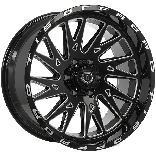 TIS Wheels 547 Gloss Black - Milled Edge 22x12.0 6x135 et-44 87.1