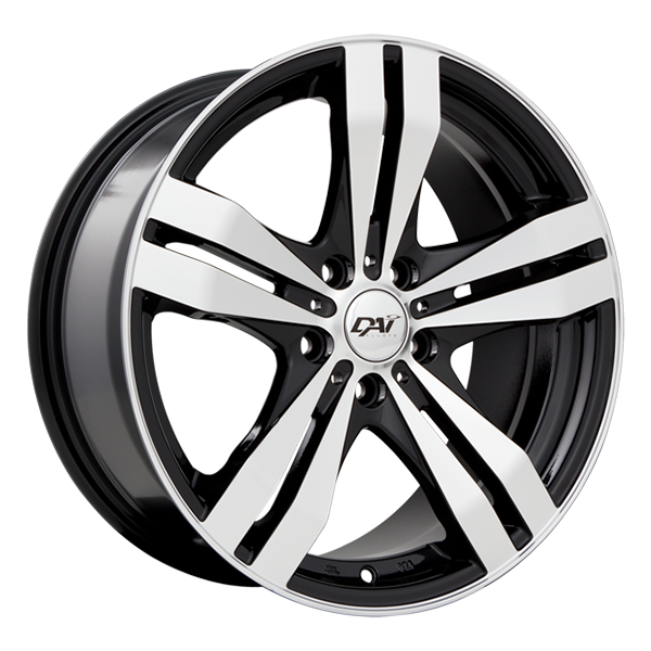 DAI Wheels TARGET Gloss Black - Machined Face 15x6.5 4x100 et40 73.1