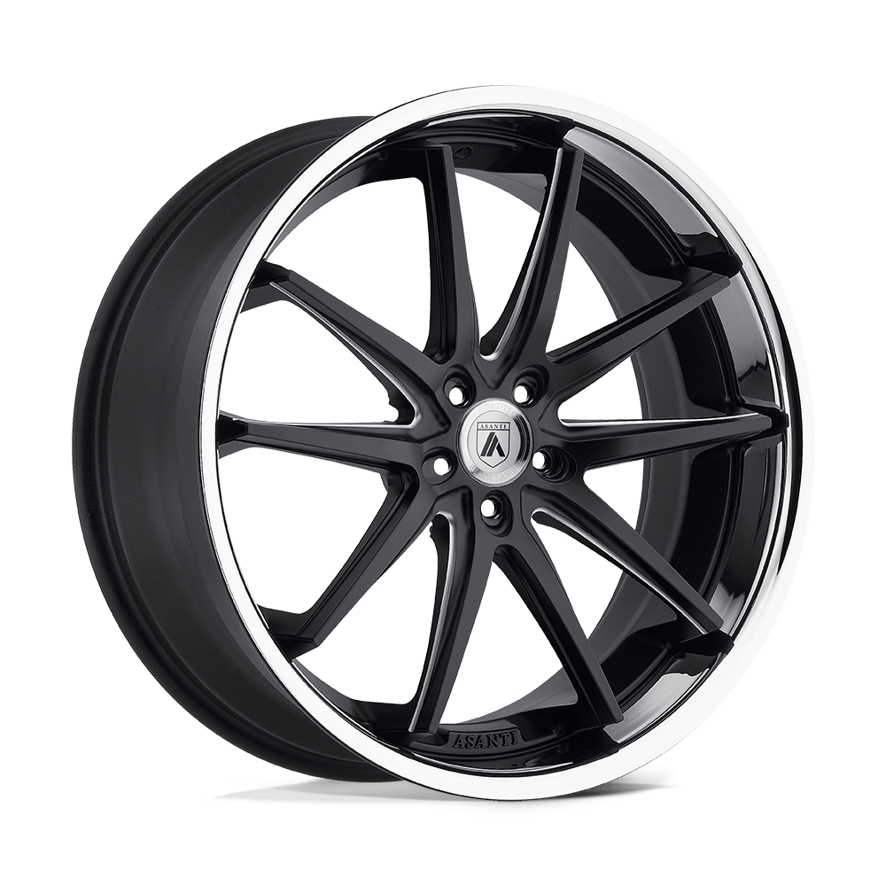 Asanti Black ABL-5 ALTAIR MATTE BLACK MILLED W/ SS LIP 22X10.5 5x120 et38 74.1
