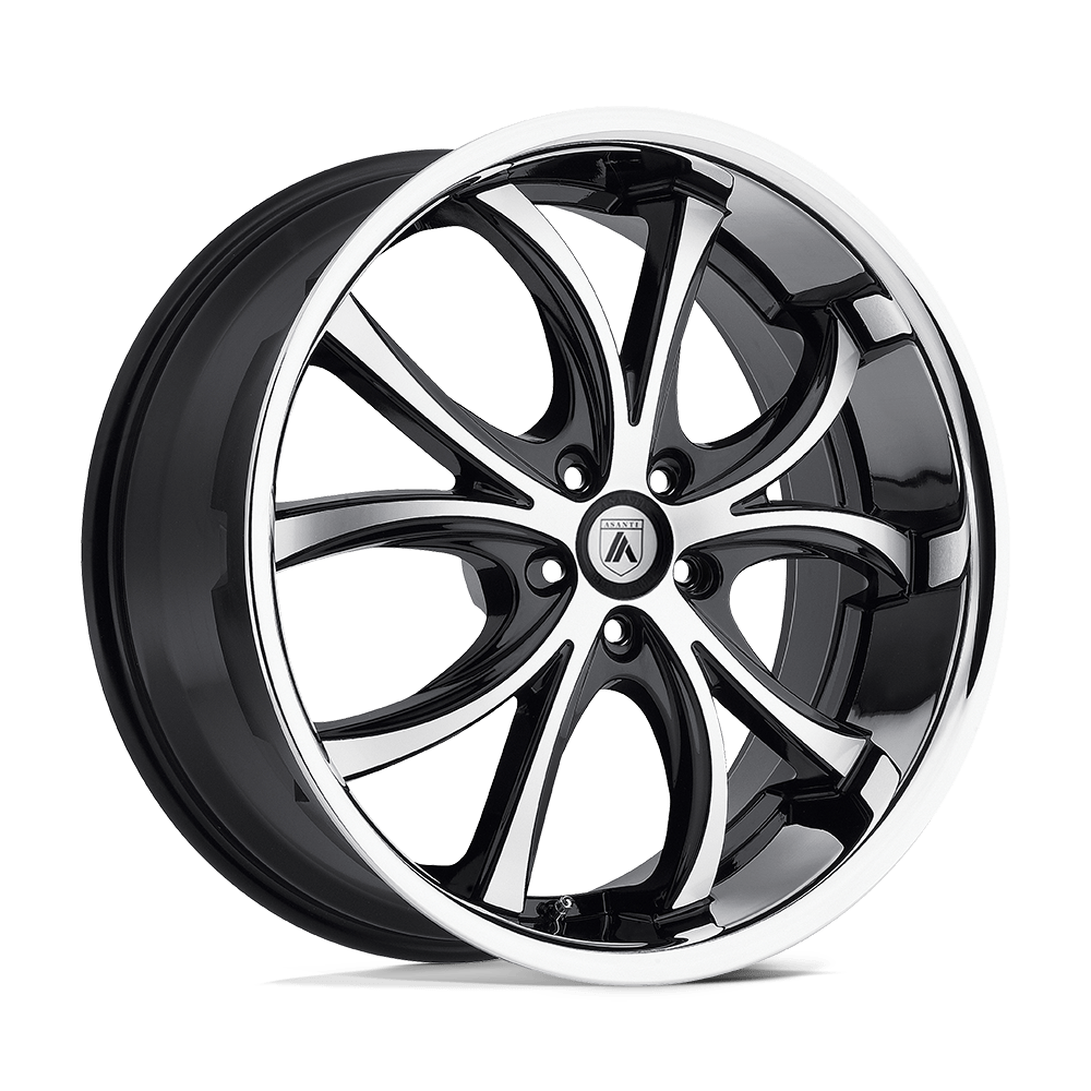 Asanti Black ABL-8 ELEKTRA MACHINED FACE W/ SS LIP 22X10 5x120 et35 74.1